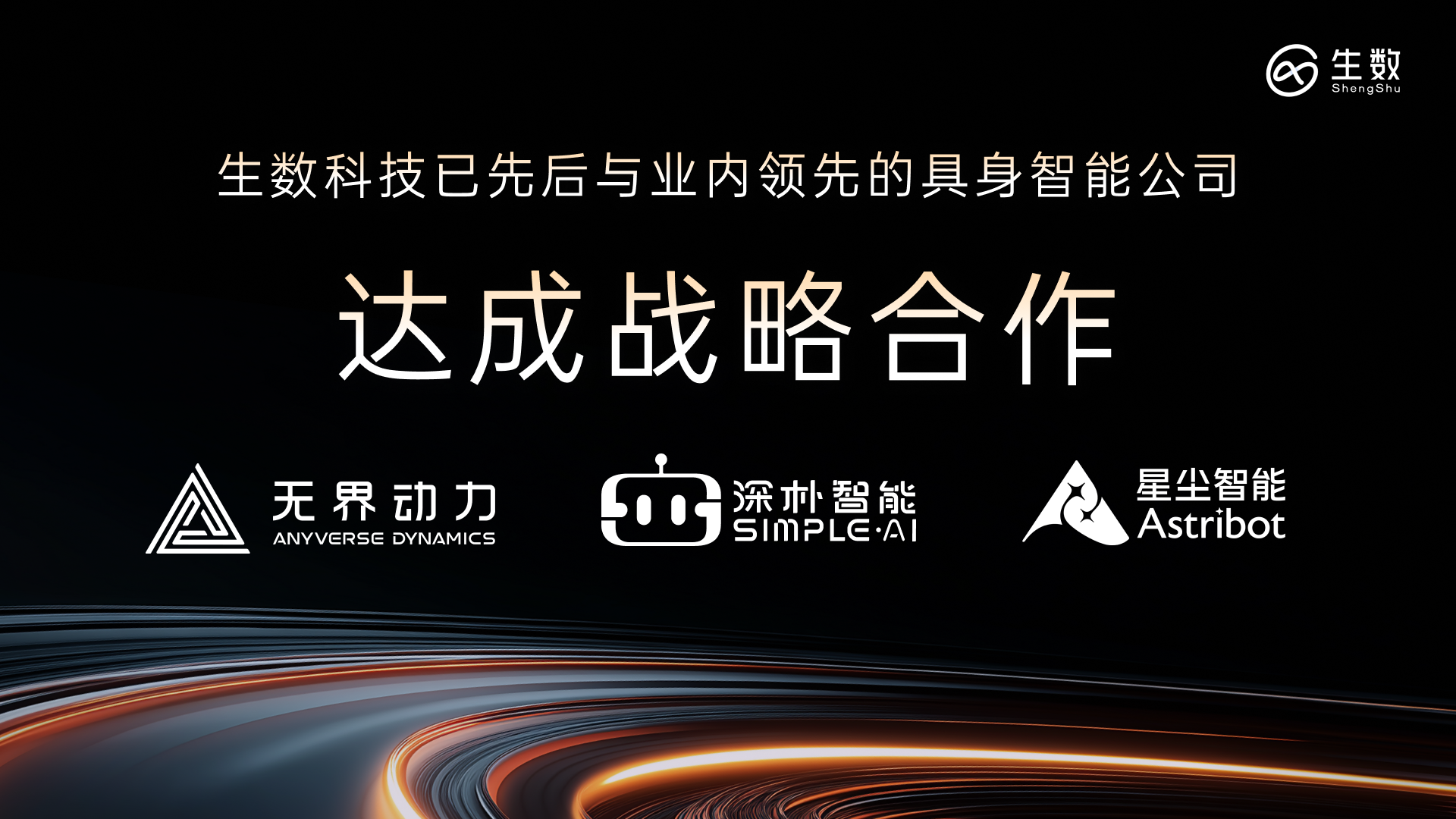 生数科技与无界动力、深朴智能、星尘智能达成战略合作